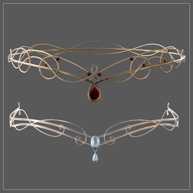Ruby and Moonlit circlets